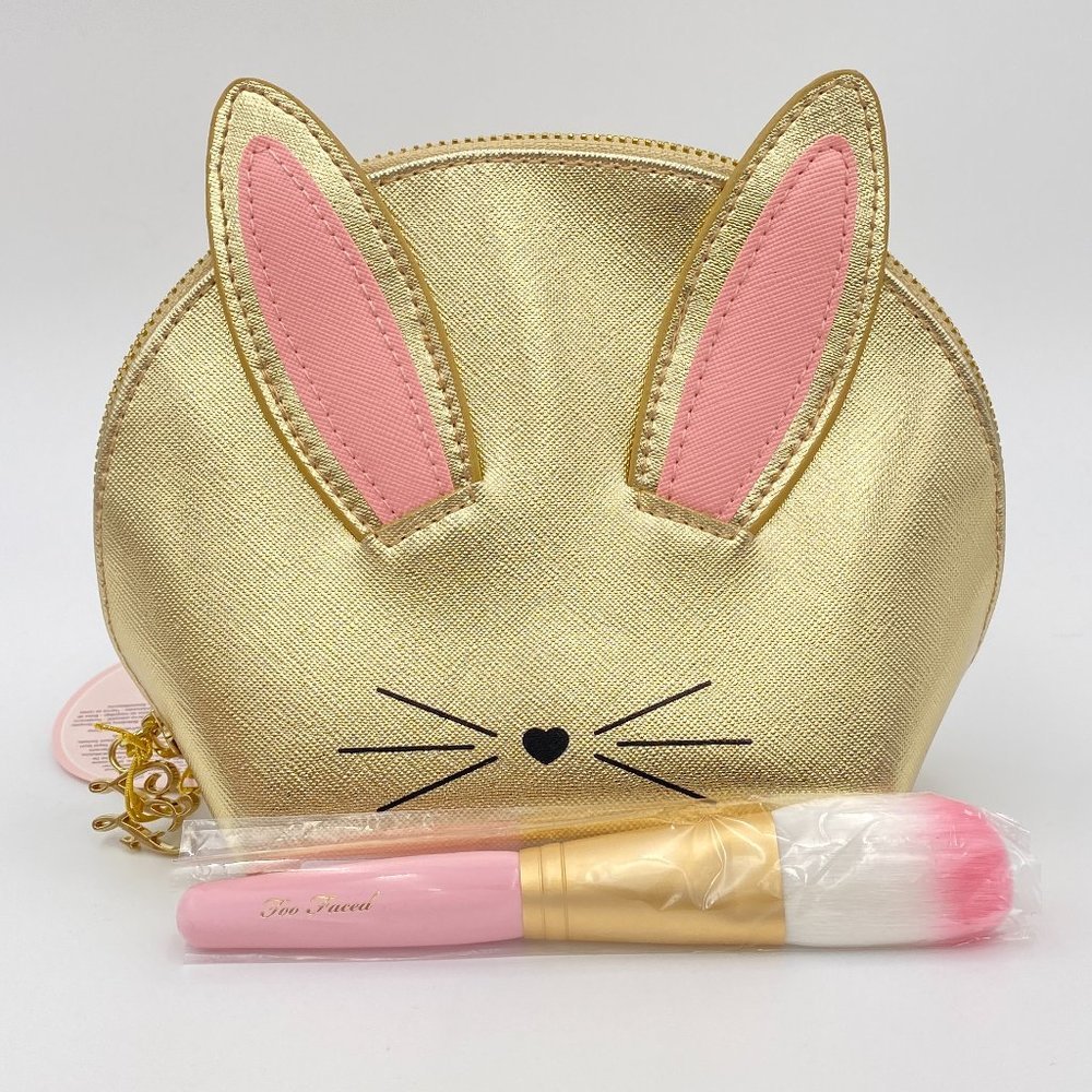 Brand new Too Faced makeup bag and brush.